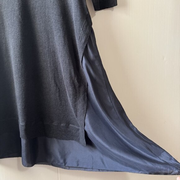 Eileen Fisher Tunic Sz XS Linen Silk Blend V Neck Half Sleeve Asymmetrical Hem - Picture 6 of 16